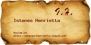 Istenes Henrietta névjegykártya