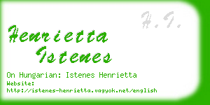 henrietta istenes business card